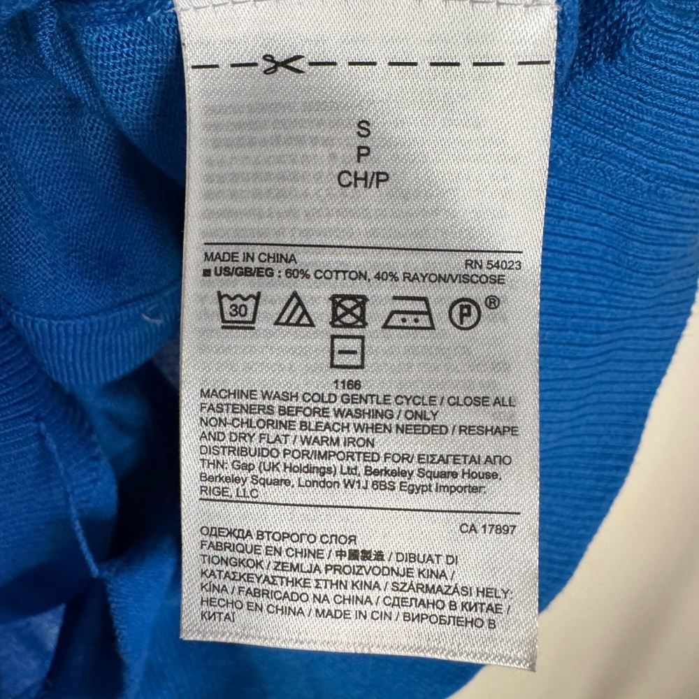 Banana Republic S Blue Knit Lightweight Cardigan Sweater - Picture 6 of 9